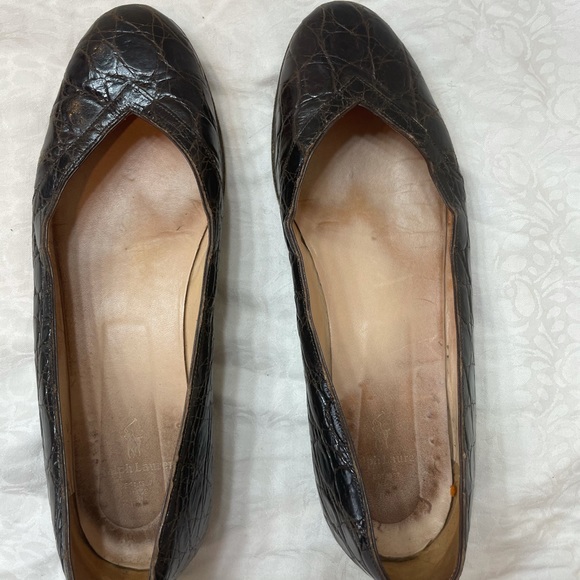 Ralph Lauren real crocodile flats - Picture 2 of 4